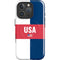 USA Flag Color Block iPhone 16 Pro Magsafe Impact Case